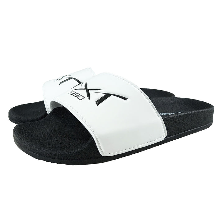 Chinelo Slide Traxart Preto com Branco DX-087