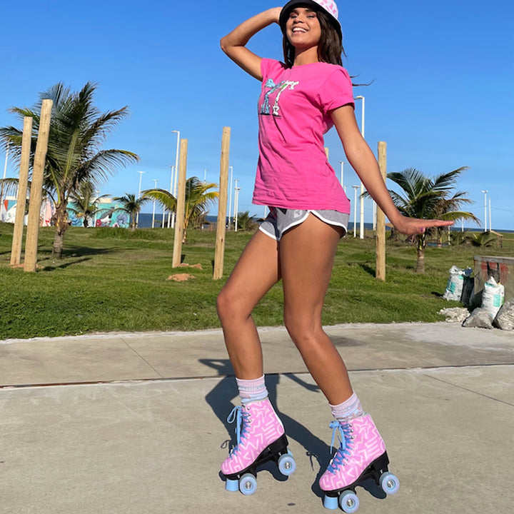 Patins Jolly Rosa Lilas - 58mm x 32mm ABEC-7