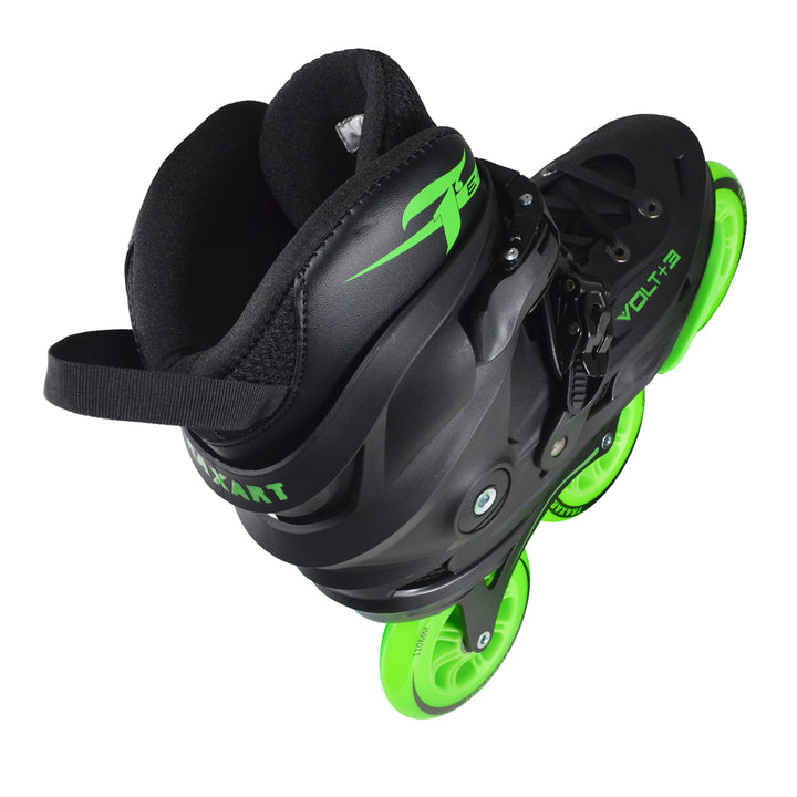 Patins Volt+ 3 Preto/Verde - 110mm ABEC-9 Cromo