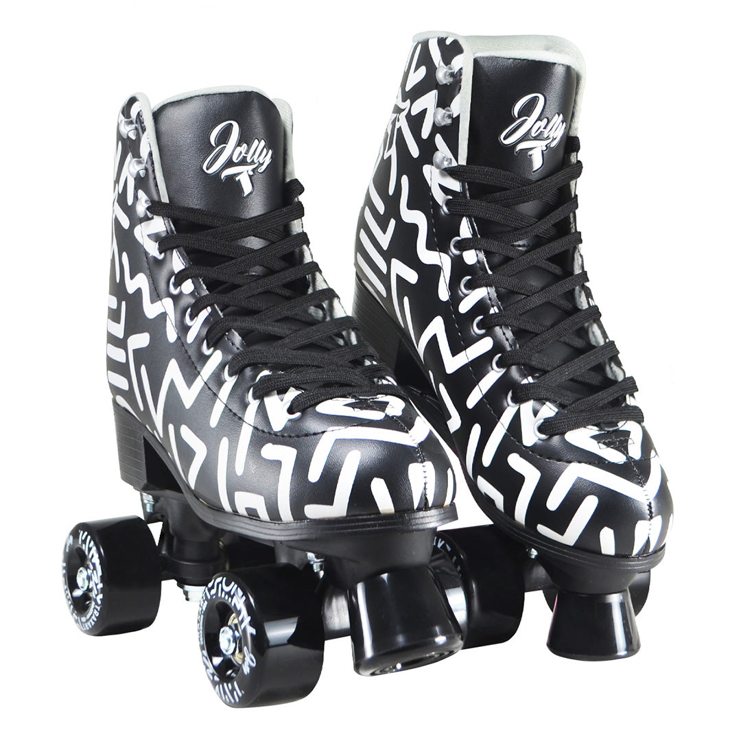 Patins Jolly Preto e Branco - 58mm x 32mm ABEC-7