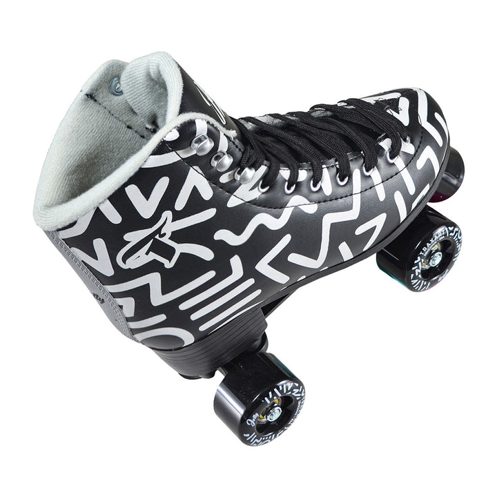 Patins Jolly Preto e Branco - 58mm x 32mm ABEC-7