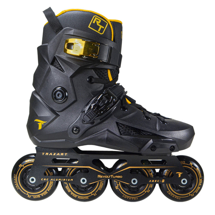 Patins Revolt Turbo Black Gold - 80mm ABEC-9 Cromo