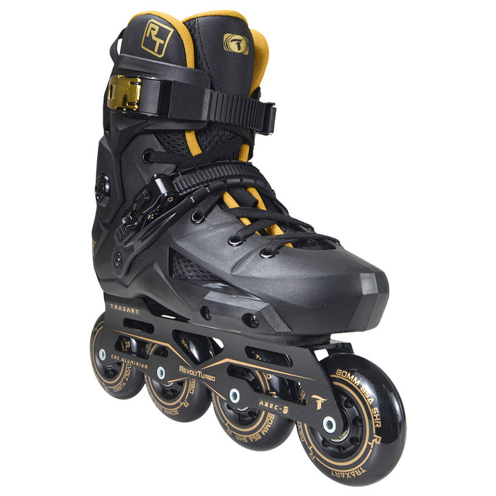 Patins Revolt Turbo Black Gold - 80mm ABEC-9 Cromo