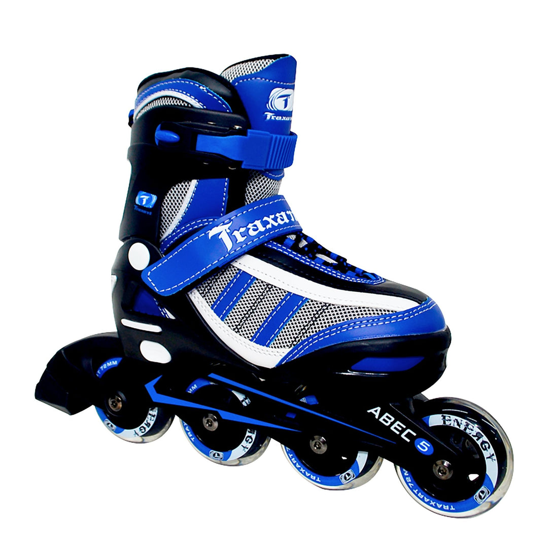 Patins Em Linha, Patins Em Linha Ajustáveis, Azul Respirável, Leve, Roda,  Patins Ao Ar Livre para Crianças