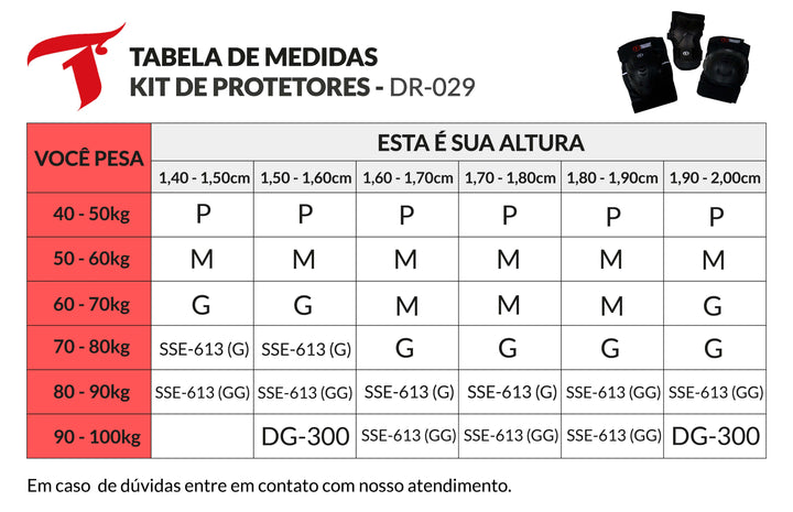 Kit de Proteção Traxart Preto - DR-029